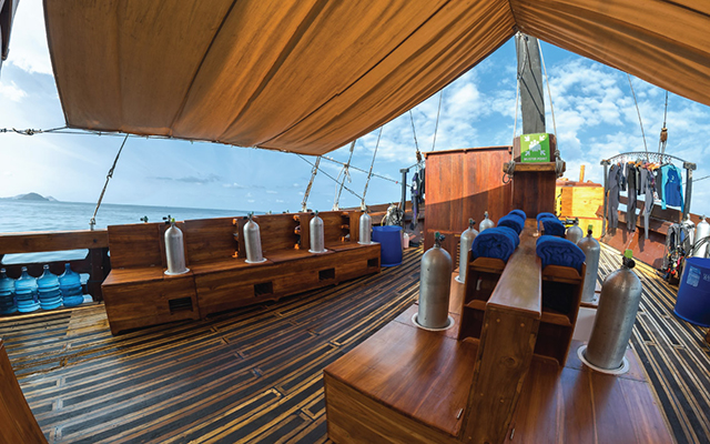 Dive deck - MY Damai 1 - Indonesia Liveaboard