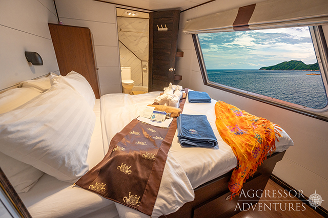 Master stateroom on the main deck - Thailand Aggressor - Thailand Liveaboard